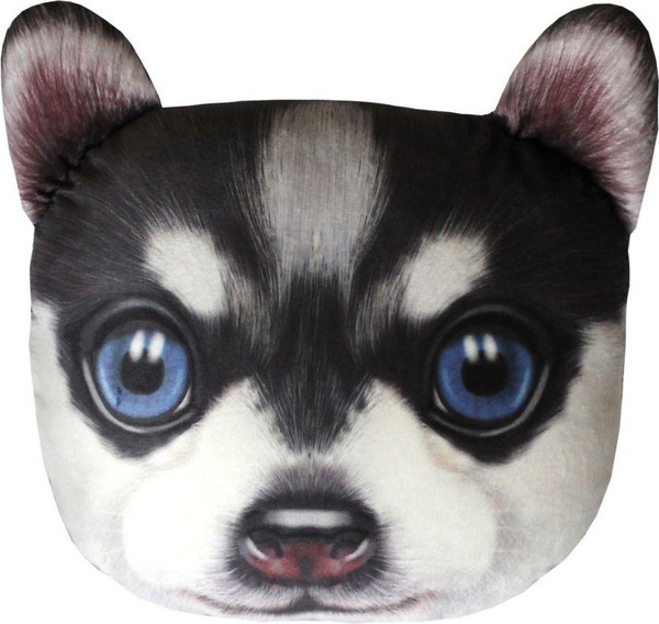 Изображение товара Подушка для автомобиля MATEX Animals Хаски / 26-952 (коричневый/белый)