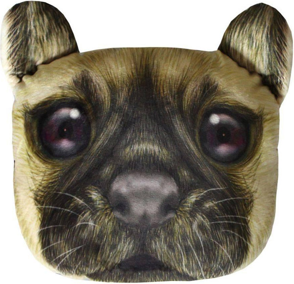 Изображение товара Подушка для автомобиля MATEX Animals Мопс / 27-010 (коричневый/бежевый)