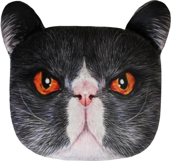 Изображение товара Подушка для автомобиля MATEX Animals Кот красные глаза / 27-027 (серый/красный)
