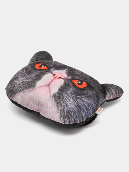 Изображение товара Подушка для автомобиля MATEX Animals Кот красные глаза / 27-027 (серый/красный)