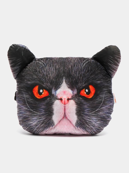 Изображение товара Подушка для автомобиля MATEX Animals Кот красные глаза / 27-027 (серый/красный)