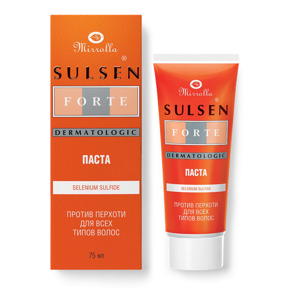 Изображение товара Паста против перхоти для волос Mirrolla Сульсен Форте (75мл)