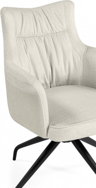 Изображение товара Стул Woodville Kaser 360 поворотный (светло-бежевый/черный)
