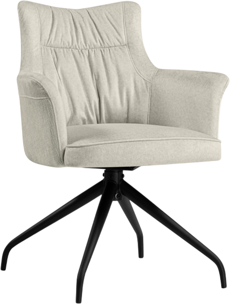 Изображение товара Стул Woodville Kaser 360 поворотный (светло-бежевый/черный)