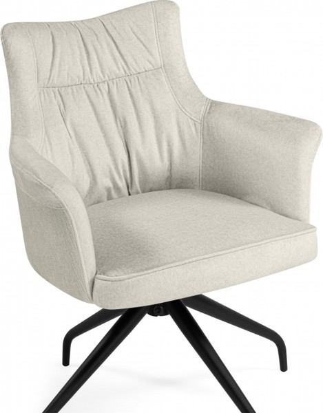 Изображение товара Стул Woodville Kaser 360 поворотный (светло-бежевый/черный)