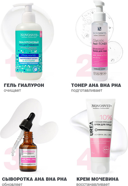 Изображение товара Крем для лица Novosvit Увлажняющий Мочевина 10% (75мл)