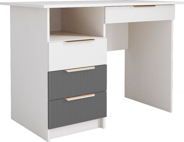 Изображение товара Письменный стол ДСВ Лавис СТД 1070.1 (белый/белый софт/графит софт)