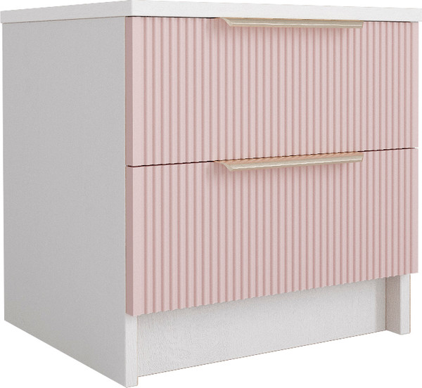 Изображение товара Прикроватная тумба ДСВ Лавис ТД 400.1 (белый/белый софт/роза)