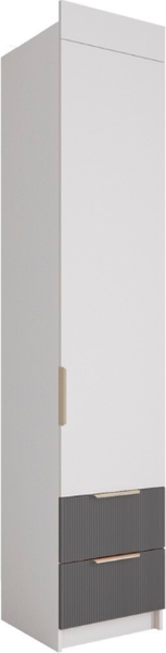Изображение товара Шкаф-пенал ДСВ Лавис ШД 450.1 (белый/белый софт/графит софт)