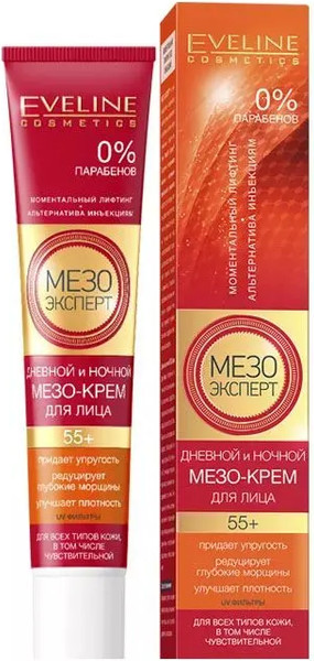 Изображение товара Крем для лица Eveline Cosmetics Mezo Expert Дневной и ночной 55+ (50мл)