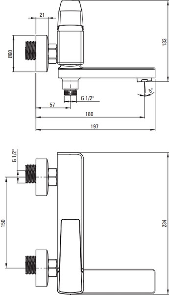 Изображение товара Смеситель Deante Blur Titanium BQL-D12M (титан)