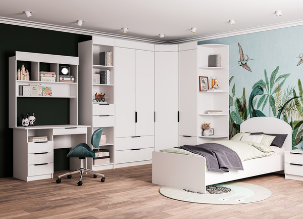 Изображение товара Письменный стол ДСВ Лавис СТД 1070.1 (белый/белый софт)