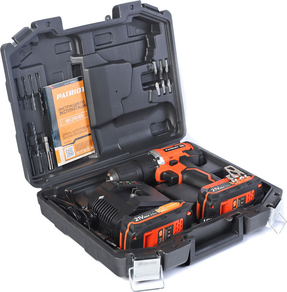 Изображение товара Аккумуляторная дрель-шуруповерт PATRIOT BR 210UES BL / 180301550