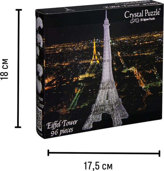 Изображение товара 3D-пазл Crystal Puzzle Эйфелева башня черная / 91207
