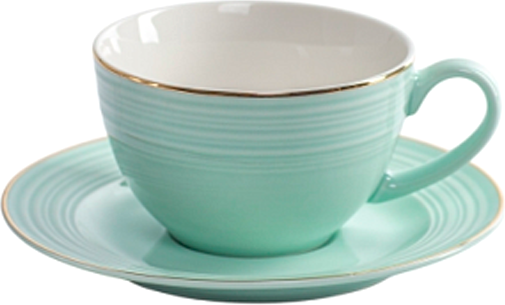 Изображение товара Чашка с блюдцем Fioretta Fiesta TDS705 (мятный)