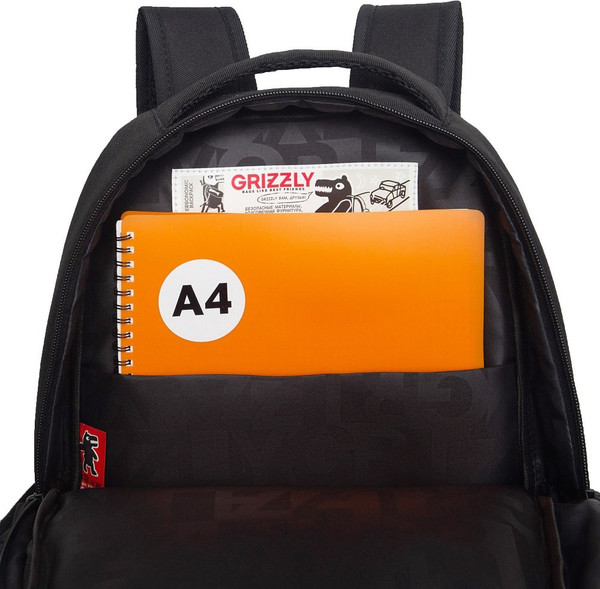 Изображение товара Школьный рюкзак Grizzly RB-551-3 (черный/серый)