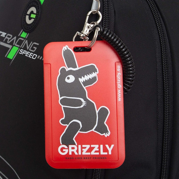 Изображение товара Школьный рюкзак Grizzly RB-551-4 (черный/салатовый)