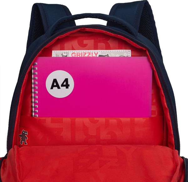 Изображение товара Школьный рюкзак Grizzly RB-551-4 (синий)