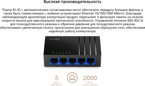 Изображение товара Коммутатор Cudy GS105D