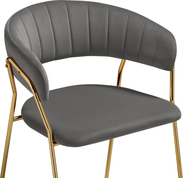 Изображение товара Стул Woodville Kamelia 1 (темно-серый/золотой)