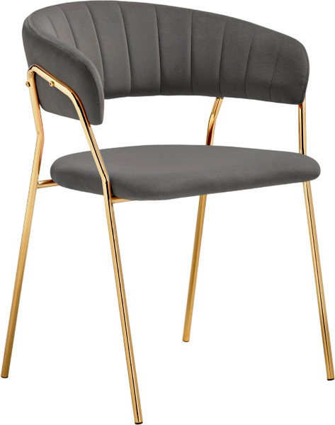 Изображение товара Стул Woodville Kamelia 1 (темно-серый/золотой)