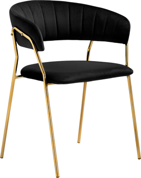 Изображение товара Стул Woodville Kamelia 1 (черный/золотой)