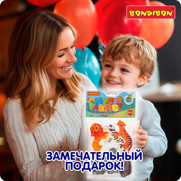 Изображение товара Набор фигурок игровых Bondibon Ребятам о зверятах / ВВ6510