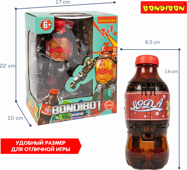 Изображение товара Робот-трансформер Bondibon Bondibot Самурай / ВВ6541