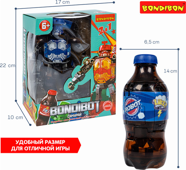 Изображение товара Робот-трансформер Bondibon Bondibot Самурай / ВВ6542