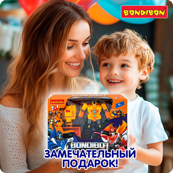 Изображение товара Робот-трансформер Bondibon Bondibot Бульдозер / ВВ6535