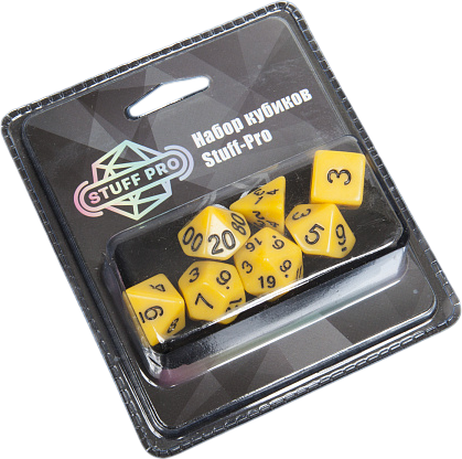 Изображение товара Набор кубиков для настольной игры Stuff-Pro DA0003 (желтый)