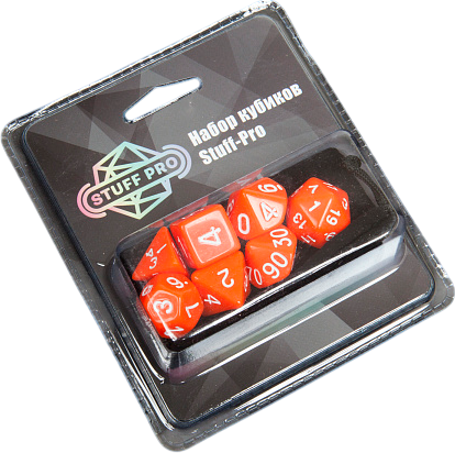 Изображение товара Набор кубиков для настольной игры Stuff-Pro DA0011 (оранжевый)