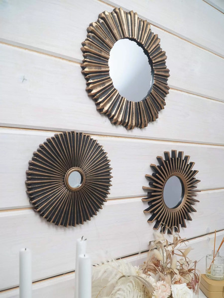 Изображение товара Комплект зеркал декоративных Solmax&Home HD56928 (3шт, золото)