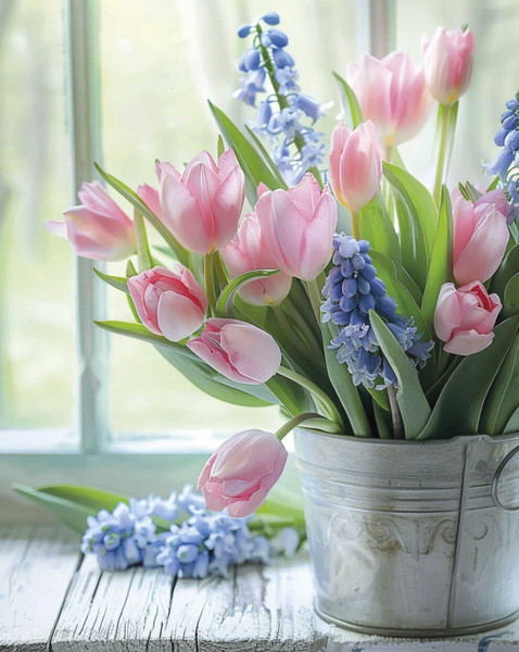 Изображение товара Набор алмазной вышивки Феникс+ Весенний букет / 68585