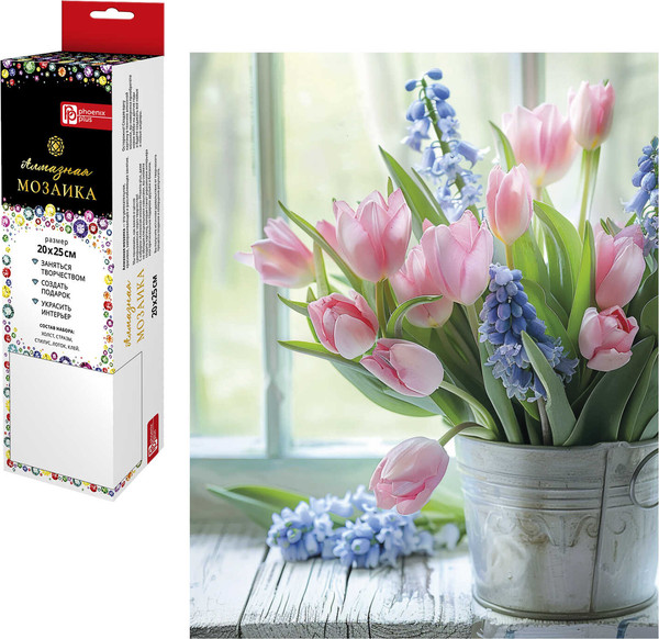Изображение товара Набор алмазной вышивки Феникс+ Весенний букет / 68585