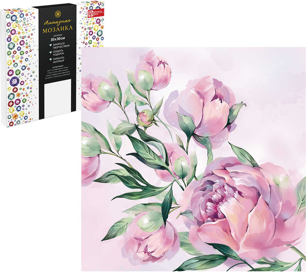 Изображение товара Набор алмазной вышивки Феникс+ Нежные пионы / 68606