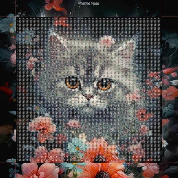 Изображение товара Набор алмазной вышивки Феникс+ Котик в ночном поле / 68614