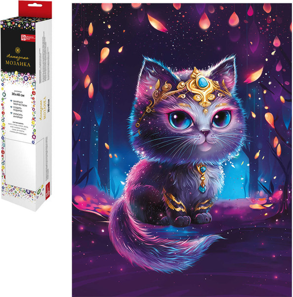 Изображение товара Набор алмазной вышивки Феникс+ Волшебный кот / 68621