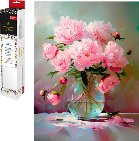Изображение товара Набор алмазной вышивки Феникс+ Пионы / 68628