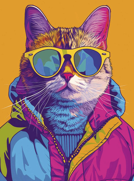 Изображение товара Набор алмазной вышивки Феникс+ Яркий кот / 68636