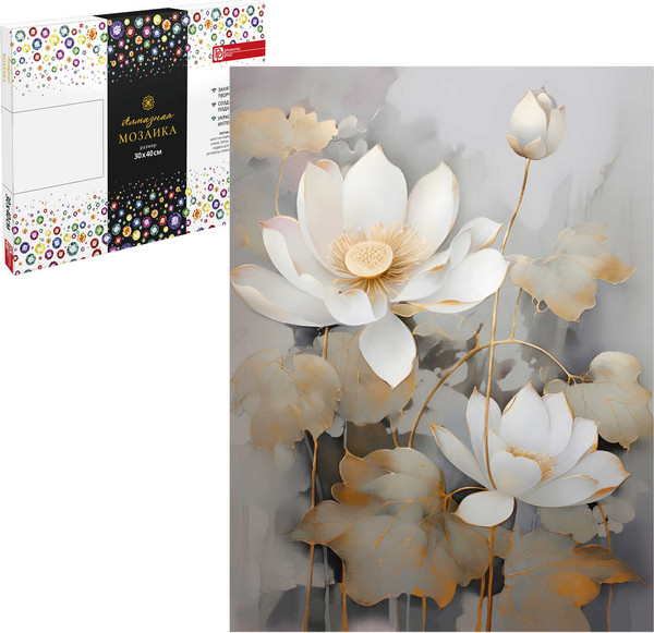 Изображение товара Набор алмазной вышивки Феникс+ Цветок лотоса / 68639