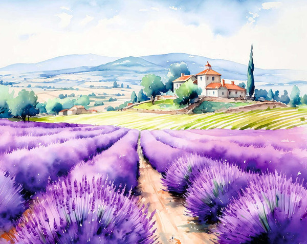 Изображение товара Набор алмазной вышивки Феникс+ Лавандовое поле / 68643