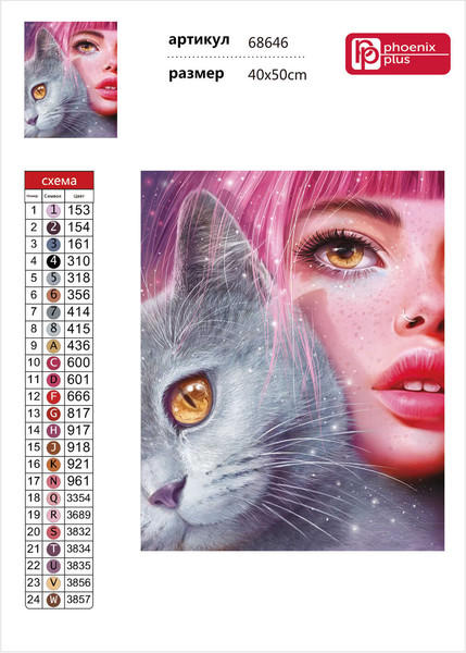 Изображение товара Набор алмазной вышивки Феникс+ Зеркало души / 68646