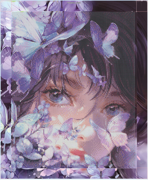 Изображение товара Набор алмазной вышивки Феникс+ Девушка с бабочками / 68647