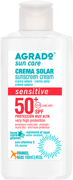 Изображение товара Крем солнцезащитный Agrado Sunscreen SPF50+ для чувствительной кожи (100мл)