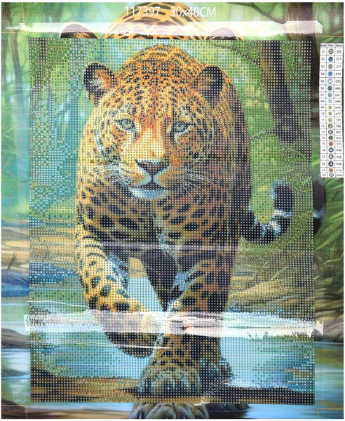 Изображение товара Набор алмазной вышивки MultiArt Леопард / AMR30X40-117397