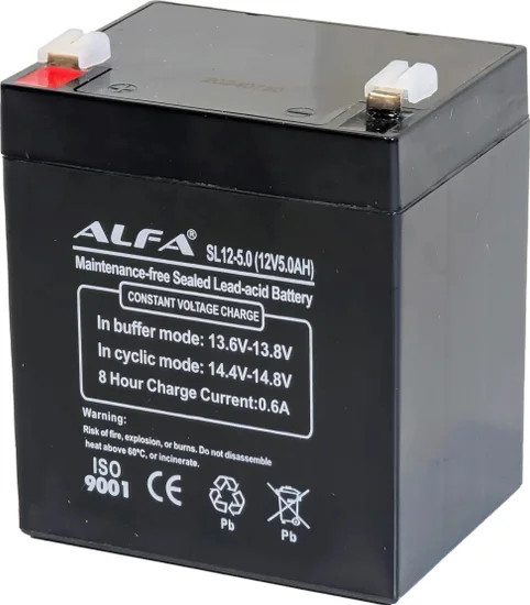 Изображение товара Аккумуляторная батарея ALFA battery SL12-5 (12V-5Ah)