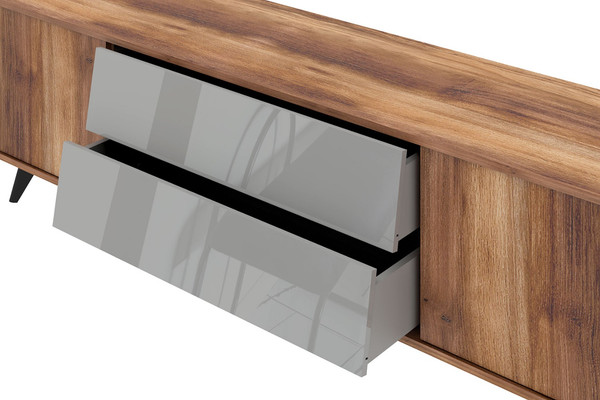 Изображение товара Тумба Stolline Онтарио под TV / 474.03 (дуб барокко/серый глянец)