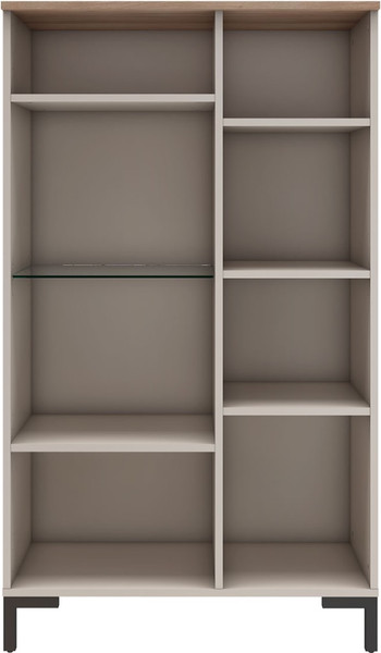 Изображение товара Шкаф с витриной Stolline Тоскана со стеклом / 535.09 (кашемир серый)