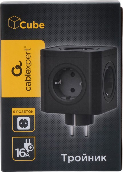 Изображение товара Электроразветвитель Cablexpert CUBE-5-16-B